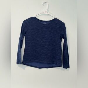 Old Navy Girls Blue Long Sleeve Softest Tee Shirt, Size Large